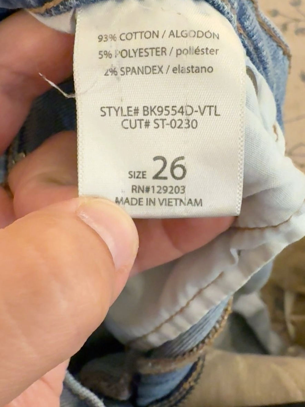 Hidden Light Wash Denim Cuffed Jeans - Picture 2 of 9